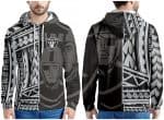 Las Vegas Raiders Black White Pullover Hoodie