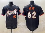 San Francisco Giants #62 Logan Webb Anthracite 2025 City Connect Limited Stitched Jersey