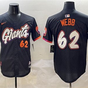 San Francisco Giants #62 Logan Webb Anthracite 2025 City Connect Limited Stitched Jersey