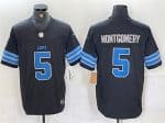 Detroit Lions #5 David Montgomery Black 2024 F.U.S.E. 2nd Alternate Vapor Limited Stitched Jersey