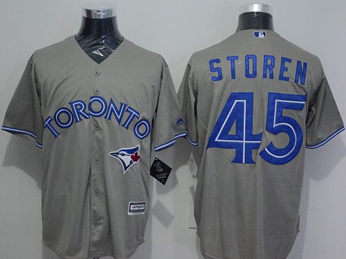 Blue Jays #45 Drew Storen Grey New Cool Base Stitched Jersey