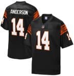 Cincinnati Bengals Pro Line #14 Ken Anderson Black Stitched Jersey
