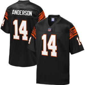 Cincinnati Bengals Pro Line #14 Ken Anderson Black Stitched Jersey