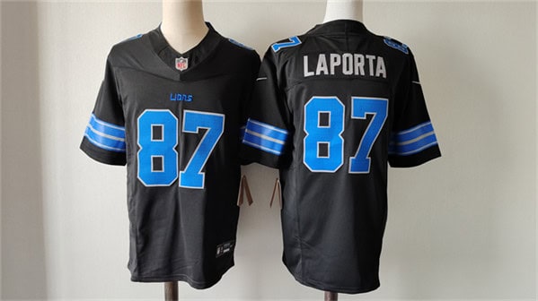 Detroit Lions #87 Sam LaPorta Black 2024 F.U.S.E. 2nd Alternate Vapor Limited Stitched Jersey