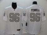 Raiders #96 Clelin Ferrell White Color Rush Limited Stitched Jersey