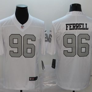 Raiders #96 Clelin Ferrell White Color Rush Limited Stitched Jersey