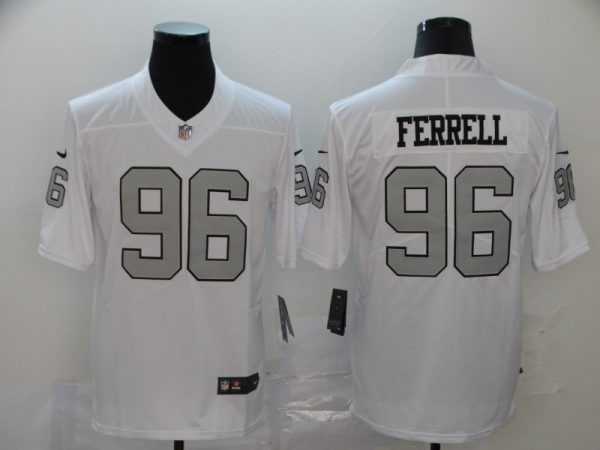 Raiders #96 Clelin Ferrell White Color Rush Limited Stitched Jersey