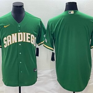 San Diego Padres Blank Green Cool Base Stitched Jersey