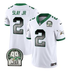 Philadelphia Eagles #2 Darius Slay JR White 2023 F.U.S.E. Throwback Vapor Untouchable Limited Stitched Jersey