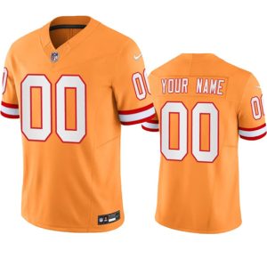 Tampa Bay Buccaneers Custom Orange Throwback Limited Stitched Jersey