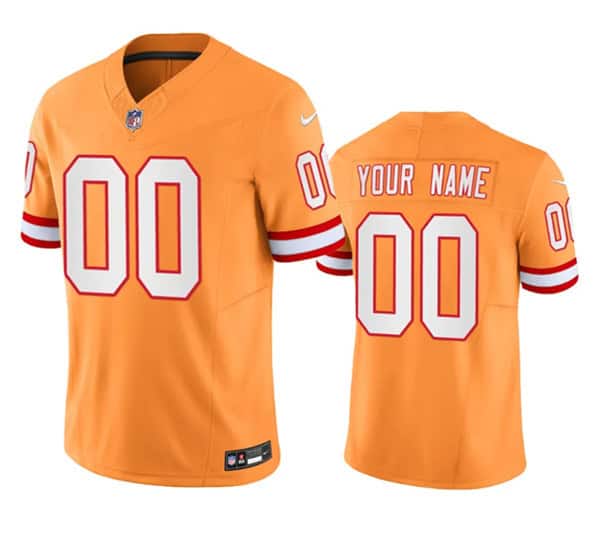 Tampa Bay Buccaneers Custom Orange Throwback Limited Stitched Jersey