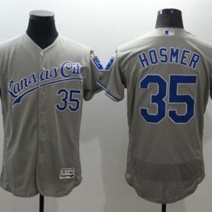 Royals #35 Eric Hosmer Grey Flexbase Authentic Collection Stitched Jersey