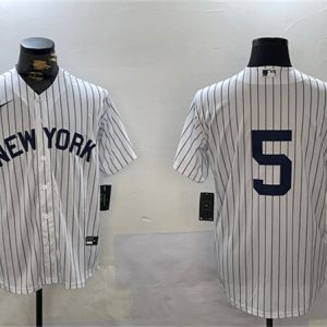 New York Yankees #5 Joe DiMaggio White Cool Base Stitched Jersey