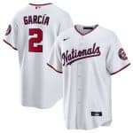 Washington Nationals #2 Luis Garcia White Cool Base Stitched Jersey