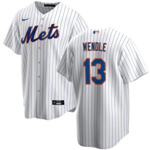 New York Mets #13 Joey Wendle White Cool Base Stitched Jersey