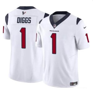 Houston Texans #1 Stefon Diggs White 2024 F.U.S.E Vapor Untouchable Limited Stitched Jersey