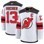 New Jersey Devils #13 Nico Hischier White 2024-25 Away Stitched Jersey