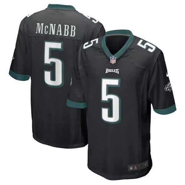 Philadelphia Eagles #5 Donovan McNabb Black Stitched Jersey