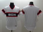 White Sox Blank White Flexbase Authentic Collection Alternate Home Stitched Jersey