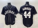 Houston Astros #44 Yordan Alvarez Black Lights Out Limited Stitched Jersey
