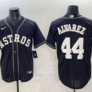 Houston Astros #44 Yordan Alvarez Black Lights Out Limited Stitched Jersey