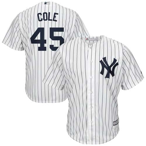 New York Yankees #45 Gerrit Cole Majestic White Cool Base Jersey
