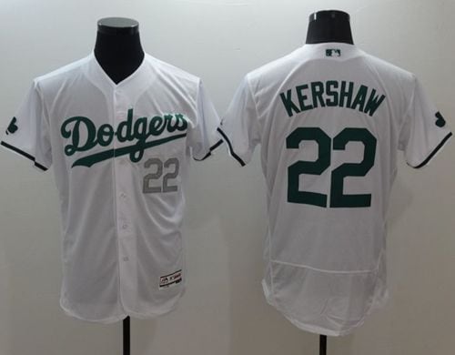 Dodgers #22 Clayton Kershaw White Celtic Flexbase Authentic Collection Stitched Jersey