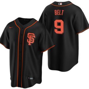 San Francisco Giants #9 Brandon Belt Black Cool Base Stitched Jersey