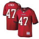 Tampa Bay Buccaneers #47 John Lynch Red Mitchell Ness Stitched Legacy Replica Jersey
