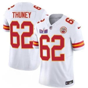 Kansas City Chiefs #62 Joe Thuney White 2024 F.U.S.E. Super Bowl LVIII Patch Vapor Untouchable Limited Stitched Jersey