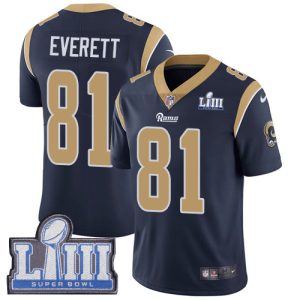 Los Angeles Rams #81 Gerald Everett Navy Blue Super Bowl LIII Vapor Untouchable Limited Stitched Jersey