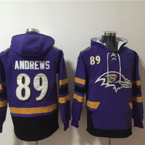 Baltimore Ravens #89 Mark Andrews Ageless Must-Have Lace-Up Pullover Hoodie