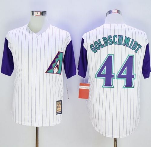 Diamondbacks #44 Paul Goldschmidt White Hall Of Fame Cool Base Stitched Jersey