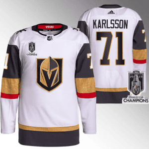 Vegas Golden Knights #71 William Karlsson White 2023 Stanley Cup Champions Stitched Jersey