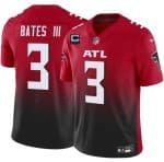 Atlanta Falcons #3 Jesse Bates III Red Black 2025 F.U.S.E With 4-Star C Patch Vapor Untouchable Limited Stitched Jersey