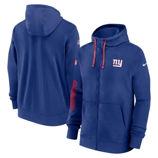 New York Giants Royal 2024 Team Full-Zip Hoodie