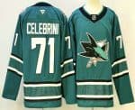 San Jose Sharks #71 Macklin Celebrini Teal Authentic Jersey