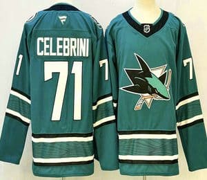 San Jose Sharks #71 Macklin Celebrini Teal Authentic Jersey