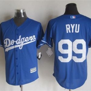 Dodgers #99 Hyun-Jin Ryu Blue New Cool Base Stitched Jersey