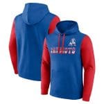 New England Patriots Blue Red Fleece Pullover Hoodie