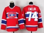 Canadiens #74 Alexei Emelin Red Stitched Jersey