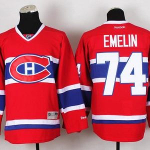 Canadiens #74 Alexei Emelin Red Stitched Jersey