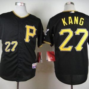 Pirates #27 Jung-Ho Kang Black Cool Base Stitched Jersey