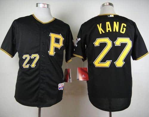 Pirates #27 Jung-Ho Kang Black Cool Base Stitched Jersey