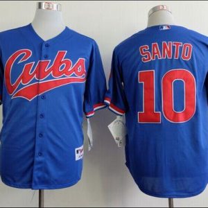 Cubs #10 Ron Santo Blue 1994 Turn Back The Clock Stitched Jersey