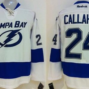 Lightning #24 Ryan Callahan White Stitched Jersey