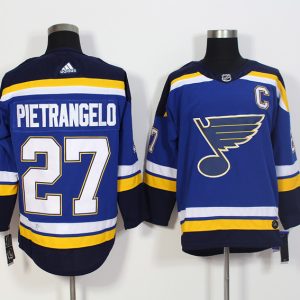 Adidas St. Louis Blues #27 Alex Pietrangelo Blue Stitched Jersey