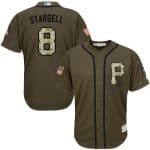Pirates #8 Willie Stargell Green Salute To Service Stitched Jersey