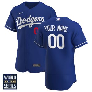 Los Angeles Dodgers Customized Blue 2020 World Series Bound Flex Base Stitched MLB Jersey