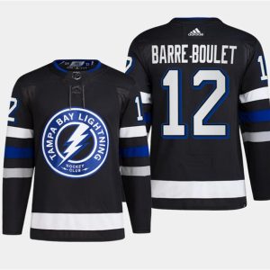 Tampa Bay Lightning #12 Alex Barre-Boulet Black Alternate Premier Breakaway Stitched Jersey